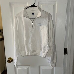 White Quarter-Zip Pullover
